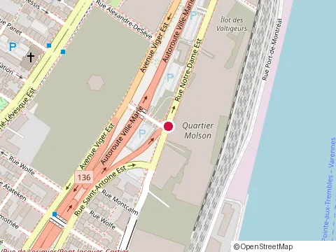 Location of Association des Mba du Québec at 1370 Rue Notre-Dame Ouest, Montréal