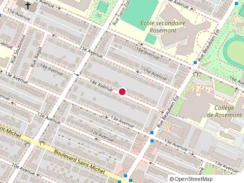 Location of Aubin & St-Pierre Inc at 14E Avenue, Montréal