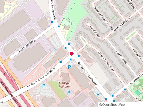 Location of Bisson Fortin Architecture + Design at 2555 boulevard le Corbusier, Laval