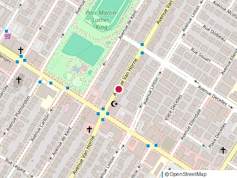 Location of Brochetterie Parthenon at 3543 avenue Van Horne, Montréal