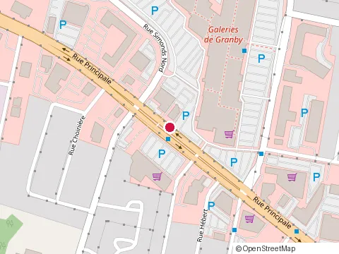 Location of Burger King at 855 Rue Principale, Granby