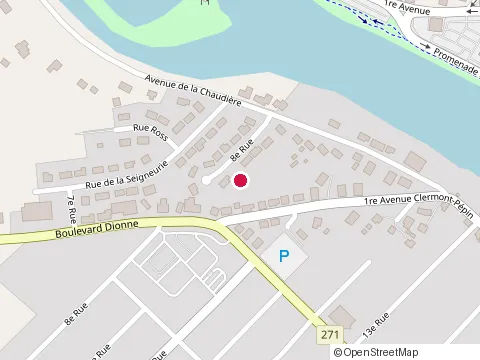Location of Burger King at 107 8E Rue, Saint-Georges
