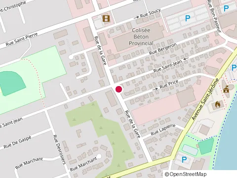 Location of Café aux Délices at 109 Rue St Jean, Matane