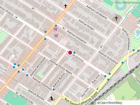 Location of Café Olimpico - Westmount at 357 avenue Victoria, Westmount