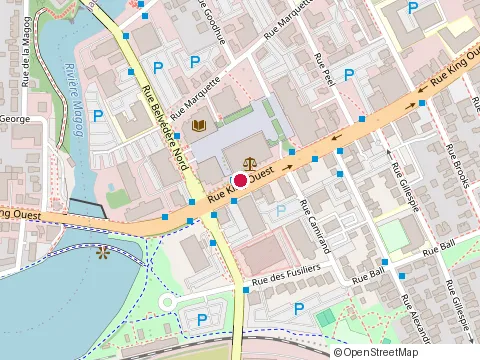 Location of Caij at 375 King O, Sherbrooke