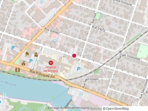 Location of Caserne Ambulance Magog at 50 Rue Saint-Patrice E, Magog