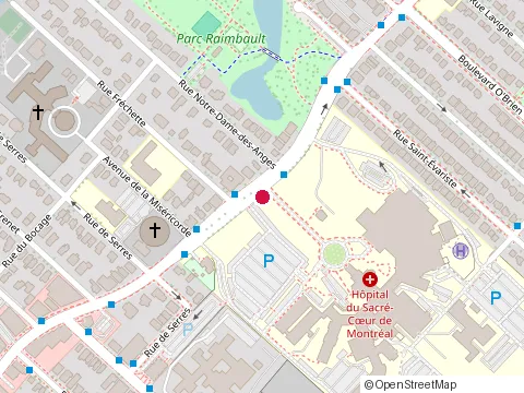 Location of Céams at 5400 Boulevard Gouin O, Montréal