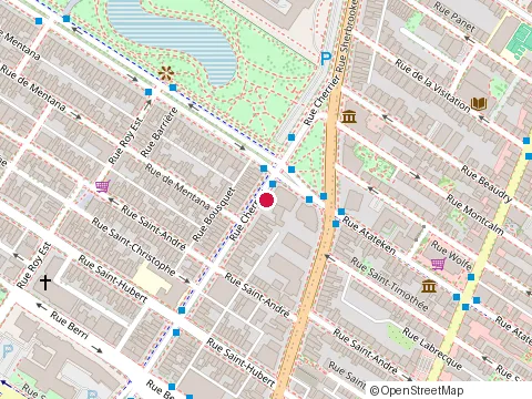 Location of Centam at 1030 Rue Cherrier, Montréal