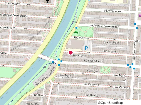 Location of Centre Champlain Annexe Ecole at 1201 Rue Argyle, Verdun