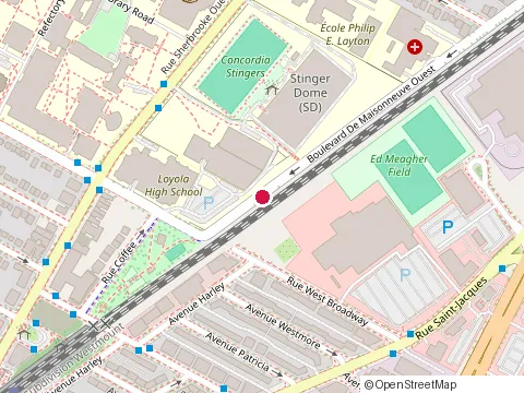 Location of Centre de Réadaptation Lethbridge-Layton-Mackay, Installation Constance-Lethbridge at 7005 Maisonneuve Blvd W, Montréal