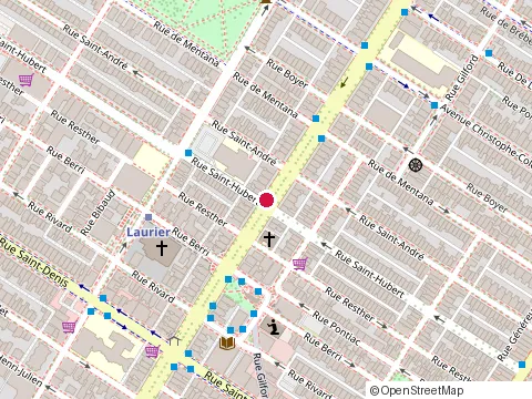 Location of Champagnat at 5017 Rue Saint-Hubert, Montréal