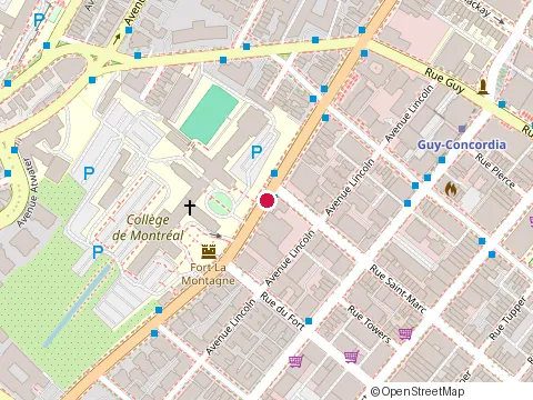 Location of Chateau Versailles Hotel at 1659 Sherbrooke St W, Montréal