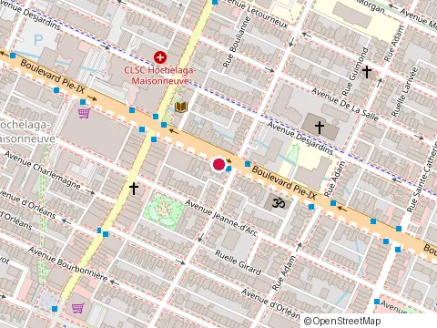 Location of Chsld Providence Notre‑Dame de Lourdes at 1870 boulevard Pie-Ix, Montréal