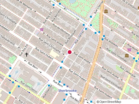 Location of Clinique Cherrier at 812 Rue Cherrier, Montréal