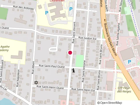 Emplacement de Clinique Docteur Robert Larocque au 173 Rue St Vincent, Sainte-Agathe-des-Monts