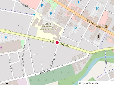 Location of Clinique Santé du Cégep de Granby at 235 Rue Saint-Jacques Local C-134, Granby