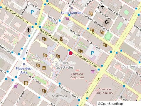 Location of Club 281 at 94 Rue Sainte-Catherine E, Montréal