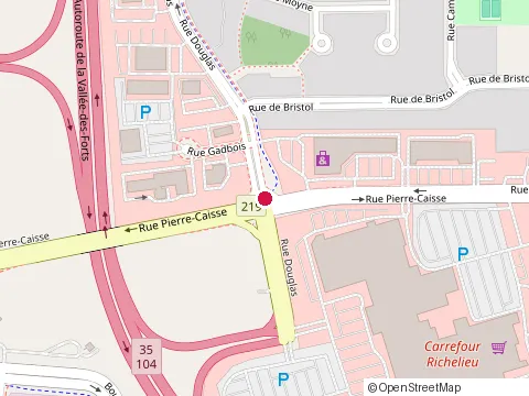 Location of Coco Loco Saint-Jean-Sur-Richelieu at 605 Rue Pierre-Caisse, Saint-Jean-sur-Richelieu