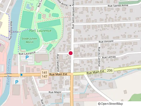 Location of Cuisine l'Angélique at 45 Rue Cleveland, Coaticook