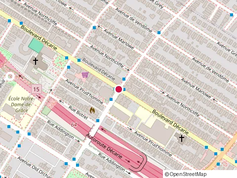 Location of Dcr Construction at 3422 boulevard Décarie, Montréal
