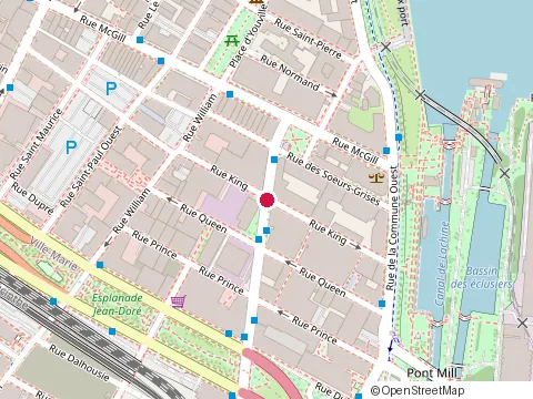 Location of Domo Condos at 650 Wellington St, Montréal