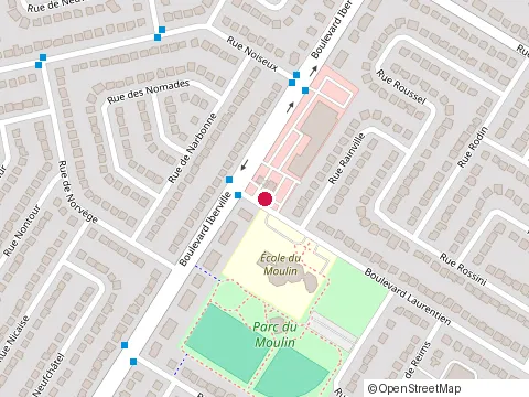 Location of du Moulin Ecole at 120 boulevard Laurentien, Repentigny