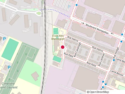 Location of École Alex Manoogian - Armen Québec de l' Ugab at 755 Manoogian St, Montréal