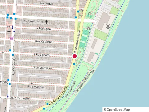 Location of Ecole de Cirque de Verdun at 4802 Rue Wellington, Verdun