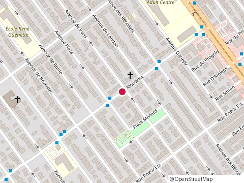 Location of Ecole de Danse Montreal Nord at 3800 Rue Monselet, Montreal-Nord
