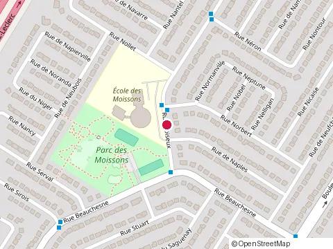 Location of Ecole des Moissons at 945 Rue Noiseux, Repentigny