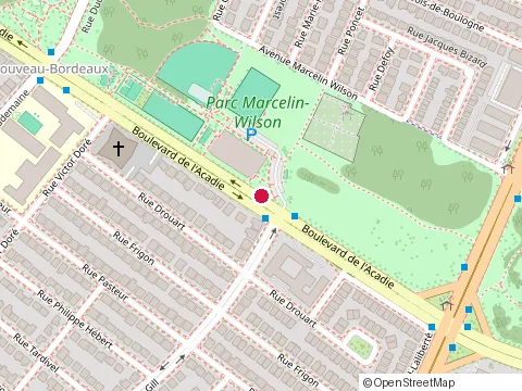 Location of Ecole Montessori International at 10025 Boulevard de l'Acadie, Montréal