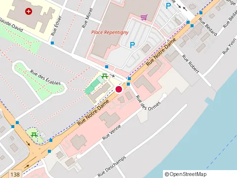 Location of Ecole Notre-Dame-des-Champs at 129 Rue Notre-Dame, Repentigny