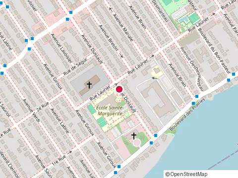 Location of Ecole Sainte-Marguerite at 40 avenue Dussault, Laval