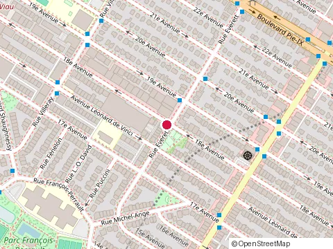 Location of Electra Excavation at 7479 18E Ave, Montréal