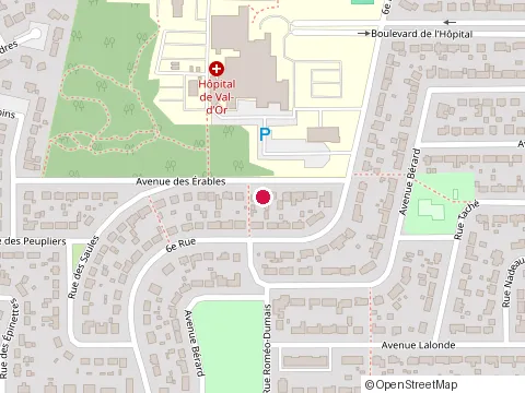 Location of Excavation Rjd at 451 6E Rue, Val-d'Or