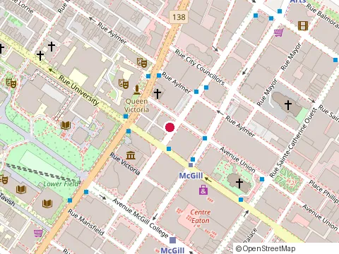 Location of Falkbuilt Greater Montreal at 625 Avenue du Président-Kennedy, Montréal