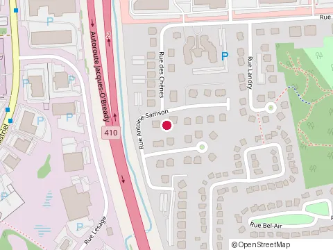 Location of Financiere Sun Life at 3477 Rue des Chênes, Sherbrooke