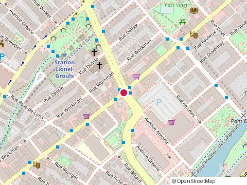 Location of Green Spot Restaurant at 3041 Rue Notre-Dame O, Montréal