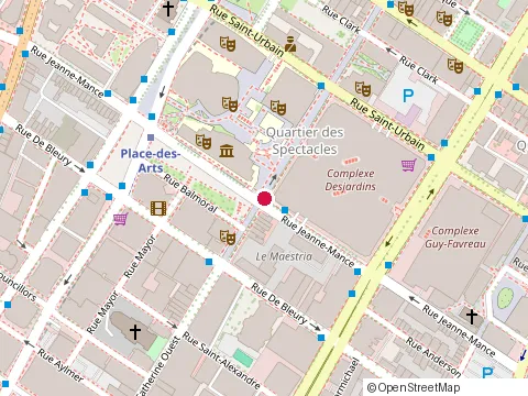 Location of Grillades Torino Complexe Desjardins at 150 Saint Catherine St O, Montréal
