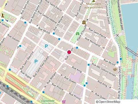 Location of Hà Vieux-Montréal at 600 William St, Montréal