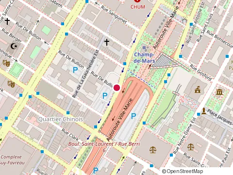 Location of Hôpital Chinois de Montréal at 189 Avenue Viger E, Montréal