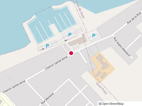 Location of Hotel de la Rive Steakhouse & Bar at 165 Chemin Sainte-Anne, Sorel-Tracy