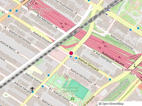 Location of J.E. Hanger at 5545 Rue Saint-Jacques, Montréal
