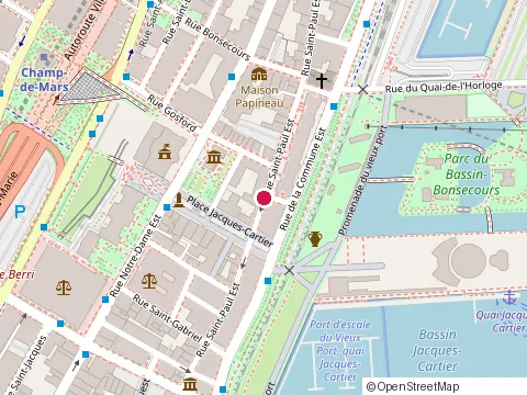 Location of Jardin Nelson at 407 Pl. Jacques-Cartier, Montréal