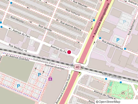 Location of Jensa Peinture Inc at 8815 avenue du Parc, Montréal