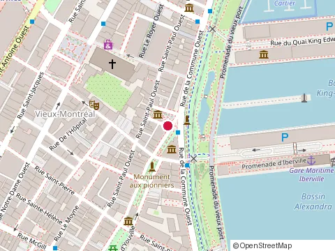 Location of l'Arrivage at 350 Place Royale, Montréal