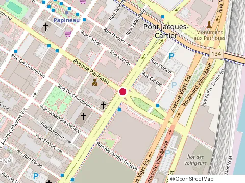 Location of l'Entracte at 1740 René-Lévesque Blvd W O, Montréal
