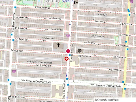 Location of la Maison Bleue - Verdun at 4936 Rue de Verdun, Verdun