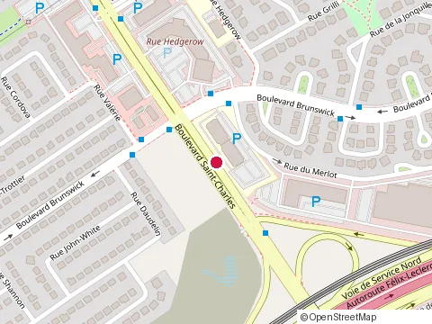 Location of la Serenata Restaurant at 3541 Saint-Charles Blvd, Kirkland