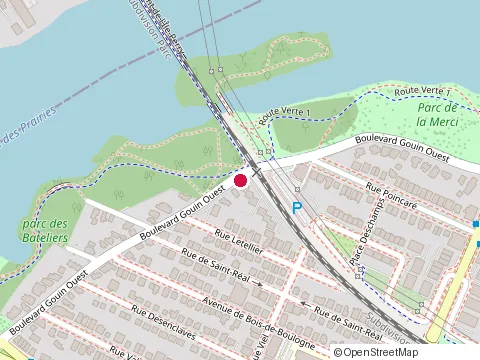 Location of le Bordelais at 1000 boulevard Gouin O, Montréal